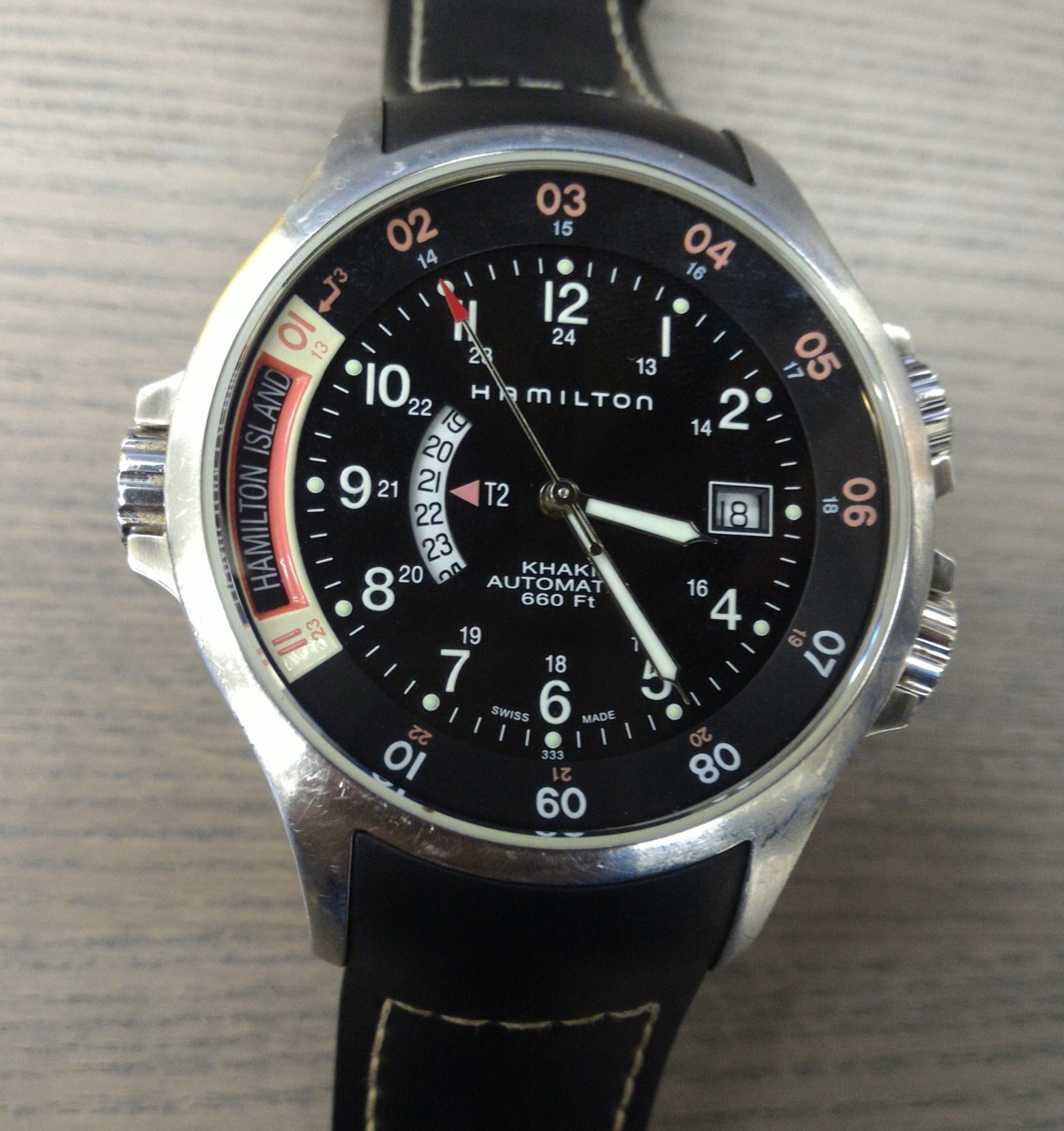 ハミルトン・カーキ・ネイビーGMT