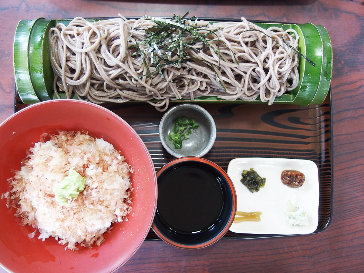 かどやのわさび丼ざるそばセット