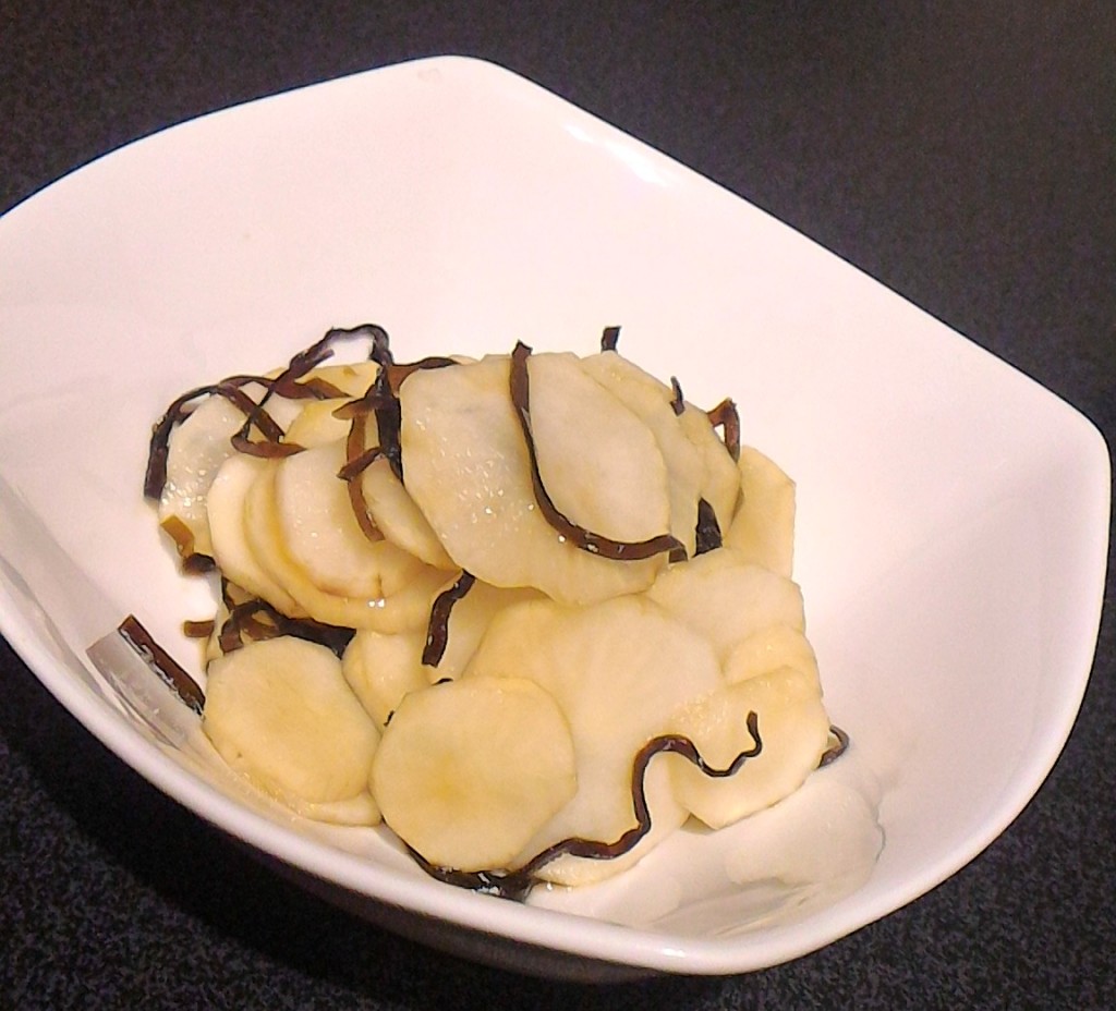 菊芋の塩コンブ和え