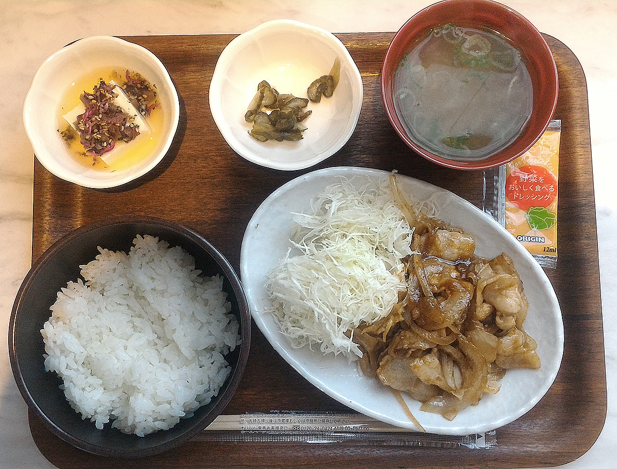 オリジン弁当 イートイン 生姜焼き定食