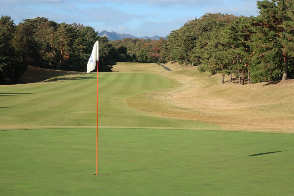 グリーンから見たゴルフコース